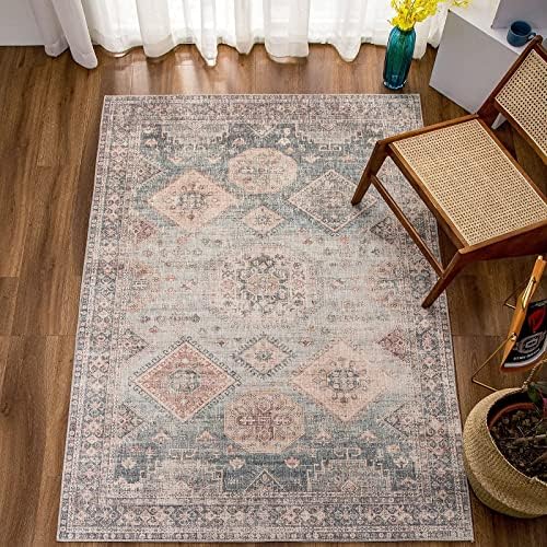 שטיחים שטיחים שטיחים שטיחים שטיחים שטיחי שטיחים, שטיח מסורתי וינטג 'לחדר שינה בסלון, מולטי כחול