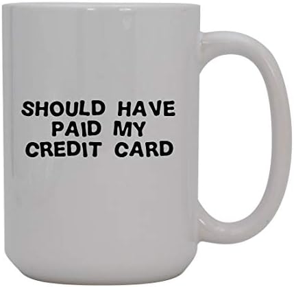 מתנות תכשיט כישרון צריך לשלם כרטיס האשראי שלי-15 עוז קרמיקה כוס ספל קפה לבן, לבן