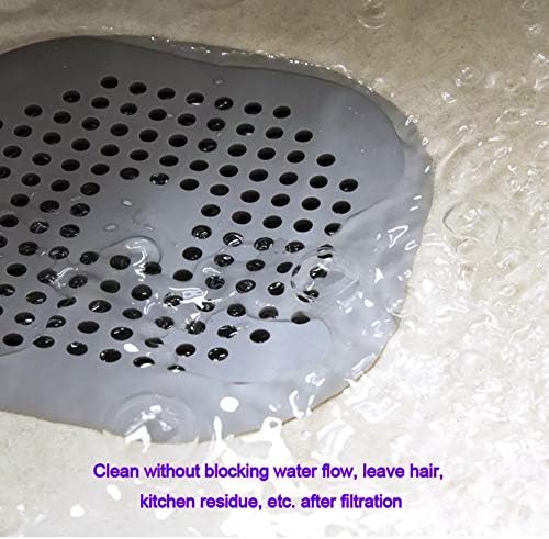 כיסוי ניקוז מרובע למקלחת TPR ניקוז שיער לוכד תקע סיליקון שטוח לחדר אמבט
