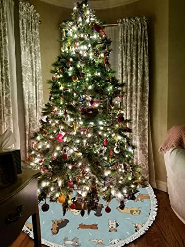 חצאיות עץ חג המולד של Xollar כלב גדול בגודל 48 אינץ