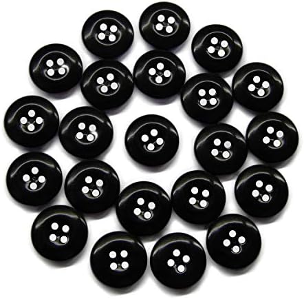 לחצני מכנסיים תעשייתיים כפתור כפתור כפתור כיתה A, B, C, סדנה לחצני חוזק תעשייתי מסחרי מדידה 17 ממ, שחור, 22 כפתורים
