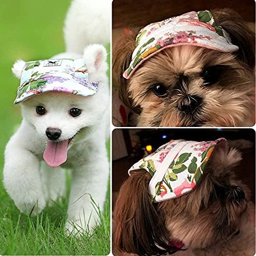 OCSOSO PET כלב בד כובע בייסבול ספורט עם חורי אוזניים לכלבים בינוניים קטנים