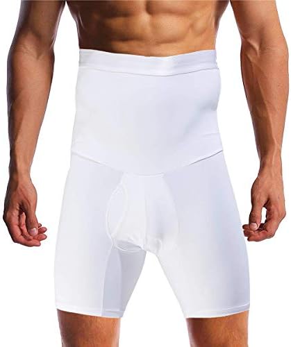 אופטלאוב גברים של בטן בקרת בגדי מכנסיים קצרים גבוהה מותן הרזיה אנטי מסתלסל תחתונים גוף מעצב חלקה בוקסר קצר