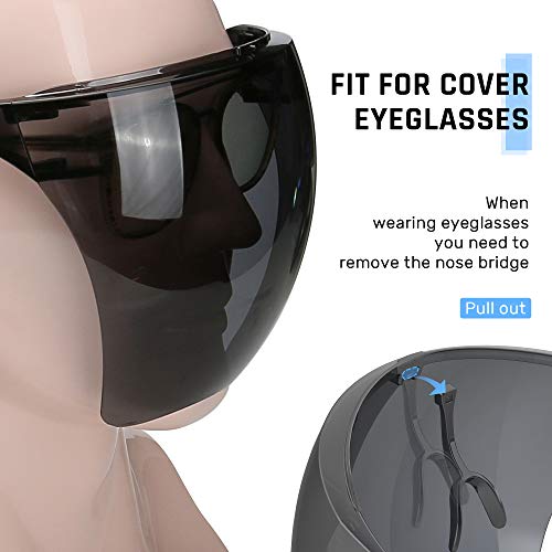 Meigix Anti Fog משקפי שמש משקפי שמש יוניסקס מגן פנים מלא משקפי מגן מגן משקפי עדשה כהה