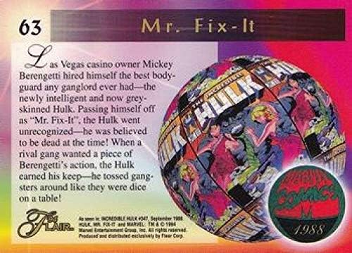 1994 Flair Marvel 63 מר FIX-IT כרטיס מסחר בידור רשמי במצב גולמי