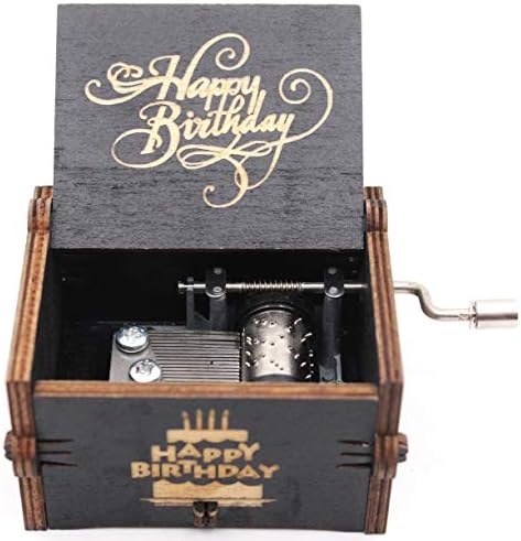 קופסת מוזיקת ​​עץ Ukebobo - קופסת מוזיקה ליום הולדת שמח, מתנות ליום הולדת, מתנות ליום האהבה, סט 1