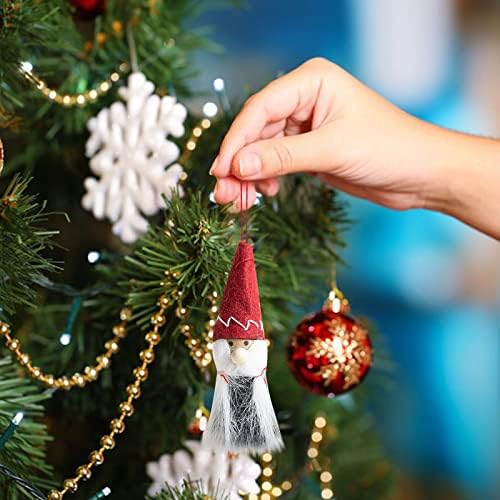 כדורי חג המולד 2 PC צמר חג המולד ילד ילד מלאך זוג בובה תליון קטן עץ חג המולד זרי צמר אביזרי תליון אקרילי חרוזי קריסטל