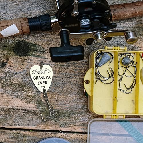 פיתוי דיג בצורת לב כסף חרוט ווים דיג מתנות לדייג - YGA01-11