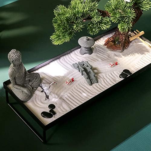 בנגבנגדה יפנית זן גן מדיטציה קישוט - משרד ביתי בונסאי זן גן עיצוב זן מתנות לנשים חברים - שולחן שולחן בודהה רוק חול זן