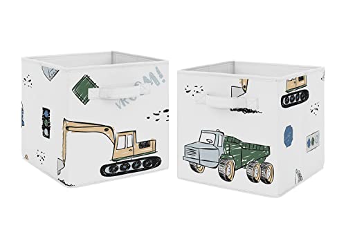 ג'וג'ו מתוק מעצב משאית בנייה מתקפלת אחסון בדים קוביית קוביית קופסאות ארגזים מארגן צעצועים לילדים ילדים תינוקות