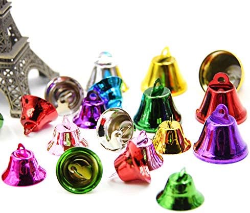 מינליה 10 יחידים צבעוניים פעמון פעמון קטן בפעמון חג המולד, קישוטים לעץ חג המולד DIY, אביזרי קישוט פסטיבלים אביזרים