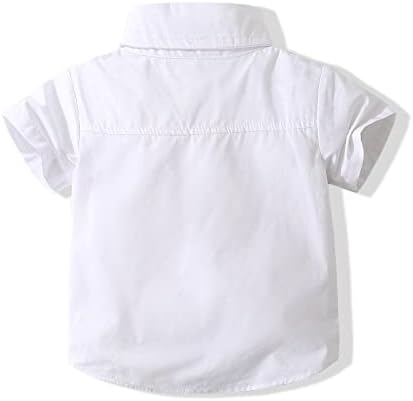 Xingwu Textitle Baby Boys Gentleman תלבושות חליפות, חולצת שרוול קצר של תינוק