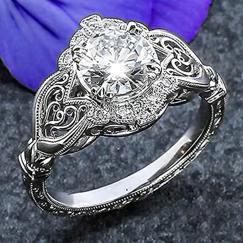 אופנה זירקוניה זירקוניה טבעת טבעת נישואין טבעת נישואין טבעות פלסטיק שמנמנות