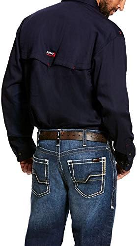 אריאט פר חולצת עבודה אוורור מוצק-גברים של כפתור למטה חולצת ביצועים שרוול ארוך