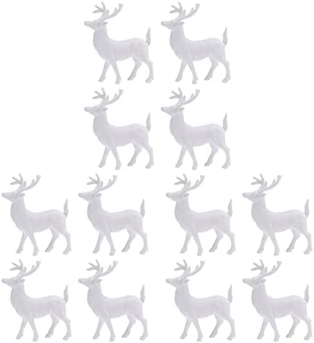 AAPIE 12 יחידות צבי לבן לוח מחוונים לחג המולד פיות איילים איילים ביתיים מתנות עוגת פסלון כדור איור איור חג המולד פסל