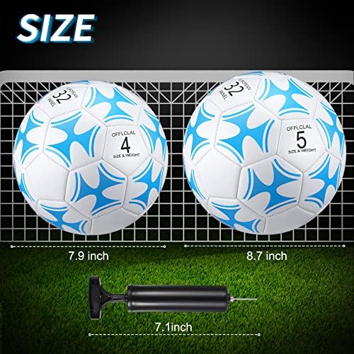 2 כדורי כדורגל אריזים בגודל 5 כדור כדורגל גודל 4 גודל 3 ילדים כדור כדורגל פעוט כדור כדורגל כדור כדורגל נוער כדורגל