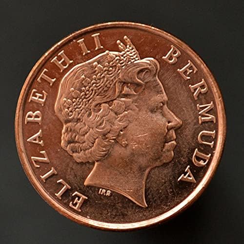 מטבעות ברמודה 1 נקודה (מגנטית 2008 חיה - מלכת חזיר 19 ממ נחושת KM107A מטבעות