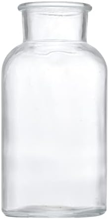 מעבדת Genigw פקק מעובה זכוכית אטומה שקופה בקבוק מגיב פה רחב 60-1000 מל