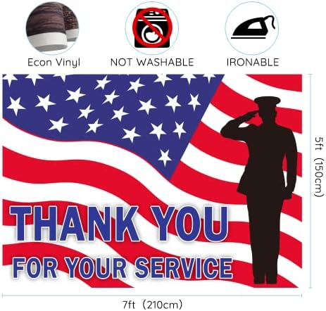 7 על 5 רגל יום זיכרון רקע תודה לך על השירות שלך רקע תודה לך ותיקי באנר עבור צבאי צבא עובדים עם חייל ואמריקאי פסים דגל