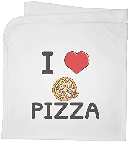 Azeeda 'אני אוהב פיצה' שמיכה / צעיף כותנה כותנה