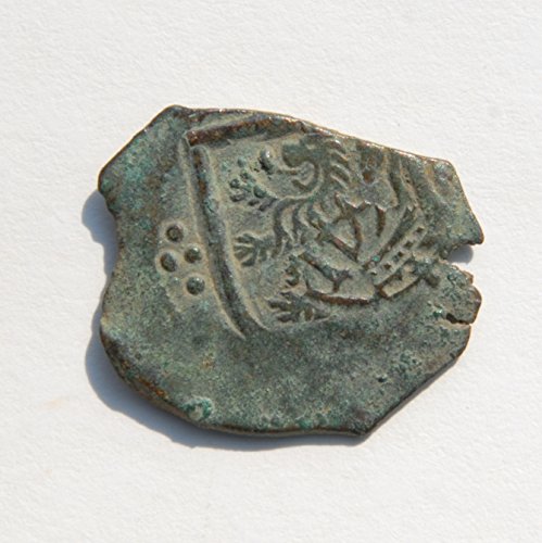 1641 ספרד פיליפ הרביעי טירת ואריה קולוניאלית הקריביים עידן 8 Maravedis Cob Coin Copper פרטים טובים מאוד