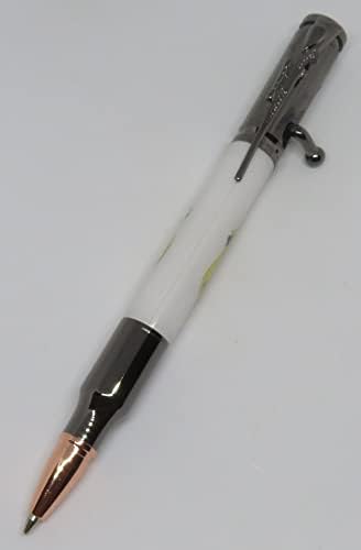 ג ' יי - קין בעבודת יד בעבודת יד חשאי שירות 30 קליבר בורג פעולה אקדח מתכת כדור מחסנית עט