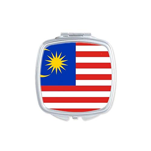מלזיה לאומי דגל אסיה המדינה מראה נייד קומפקטי כיס איפור כפול צדדי זכוכית