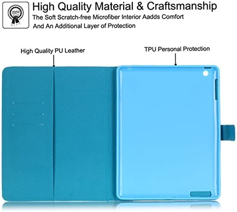 iPad Pro 9.7 מארז - ניוזין צבעוני עור צבעוני עור עם מחזיק כרטיסים עבור Apple iPad Pro 9.7 אינץ '