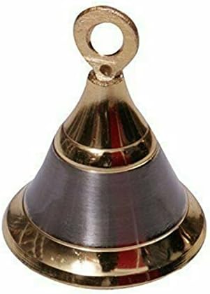 Indienkultur Pooja Room Bells חבילה של 16 חומר פליז מוצק
