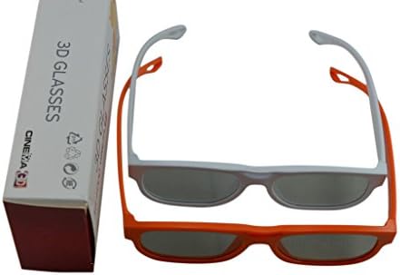 גבוהה סביב 2 זוגות קולנוע גאוני 3 משקפי שמש משקפיים לבן עם כתום 200