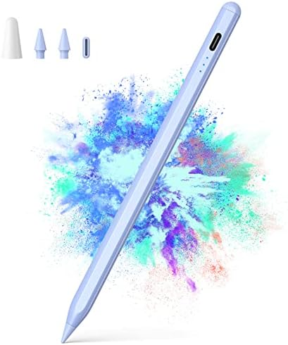 עט חרט תואם ל- Apple iPad, Nthjoys עיפרון iPad עם דחיית כף היד, הטיה, מגנטית, פעילה עבור iPad Pro, iPad 6/7/8th Gen, iPad