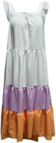 Fragarn Best מתנות נשים 2023, צוואר מזדמן אופנה Boho Boho גבוה בשכבה נמוכה בשכבות שמלת חולצה