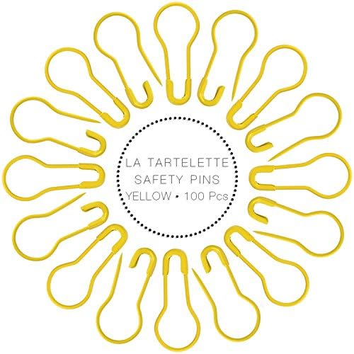 La Tartelette 100 PCS 0.8 סיכות בטיחות/סיכות דלעת מתכת/סיכות נורה/ביגוד סיכות נורה/סיכת קלבש סיכות מחט סיכות מחט.