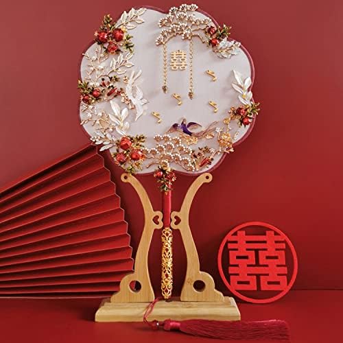 Ycfbh חובבי חתונה זרי כלה בעבודת יד מאוורר המאוורר Hanfu Photo אבזרים מתנות אביזרי כלה עתיקים סיניים