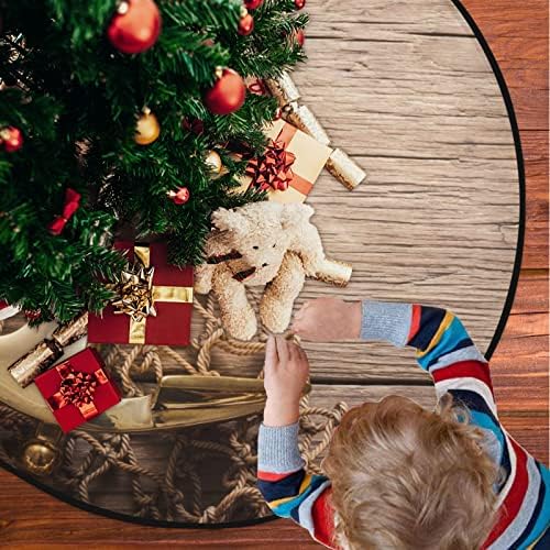 Visesunny עץ חג המולד מחצלת עוגן עץ עץ מרקם עץ עץ מחצלת מגן רצפה סופג עץ עץ מחצלת מגש לחג ההודיה עונתי ליל כל הקדושים