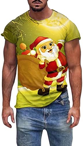 Dsodan מעצב גברים לחג המולד חולצות שרוול קצר