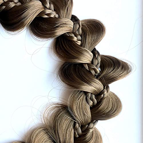 דיגואן 5 גדילים סינטטי שיער קלוע בגימור קלאסי שמנמן רחב קלוע צמות אלסטי למתוח פאה נשים ילדה יופי אבזר, 56 גרם