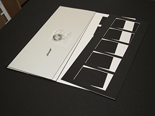 מכתב יצירתי קולאז '9-4x6 פתיחת מסגרת תמונה לבנה עם זכוכית חוזק מלאה ומחצלת לבנה 10x40