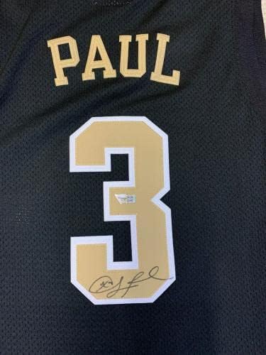 כריס פול עם חתימה על ווייק יער חתום על כדורסל ג'רזי קנאים COA - כדורסל במכללות עם חתימה