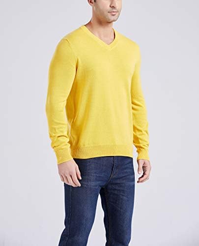 Gilboa - כותנה - V Sweater Men - סוודרים לגברים - שחור V צוואר סוודרים לגברים - סוודר גברים V צוואר - סויטר