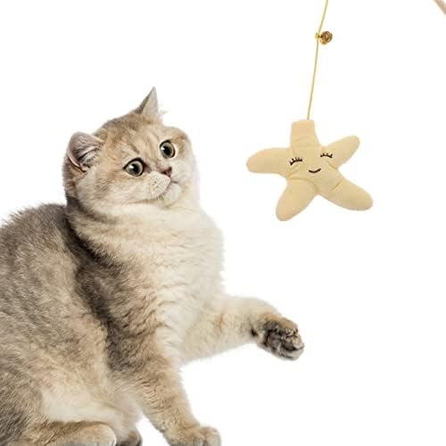 4 יחידות חתול טיזר מקל צעצוע חתול שרביט צעצועי אינטראקטיבי חתלתול צעצועי עם פעמוני חתול כריות חתול מנטה קטיפה