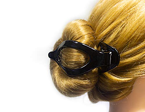 שחור מעוקל מקור ברווז שיער קליפים לנשים בינוני צרפתית חזק נוח להחזיק שיער קליפים עבור קוקו
