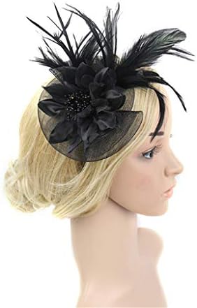 נוצות שיער קליפ 20s 50s כובע כובע פילבוקס כובע סינמיי פרחים נוצות נוצות סינמיי מרתקים ליל כל הקדושים.