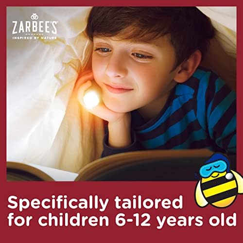 שיעול לילי של זארבי לילדים 6-12 עם דבש כהה, כורכום, ויטמינים ואבץ, 1 רופא ילדים מומלץ, ללא סמים ואלכוהול, טעם ענבים,