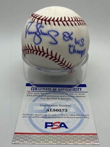 Darryl Strawberry 86 WS Champs Mets חתום על חתימה חתימה OMLB בייסבול PSA DNA *73 - כדורי בייסבול עם חתימה