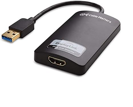 ענייני כבלים Superspeed USB 3.0 למתאם HDMI עבור חלונות בשחור ו 6 רגל מיני תצוגה לכבל HDTV