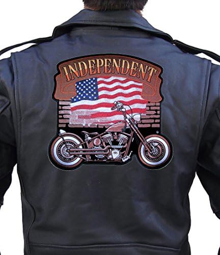 עור עליון פטריוטי עצמאי דגל אמריקאי אופנוע אופנוע