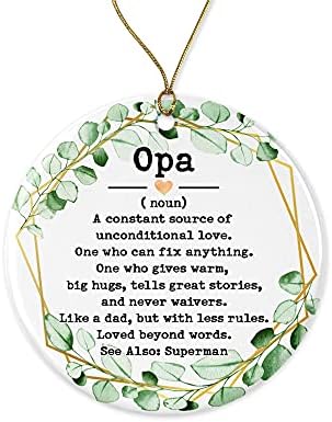 קישוט עצם OPA - קישוט לחג המולד ל- OPA - קישוט ליום האב - מתנות OPA - הגדרת OPA - שמירת המזכרת מודפסת משני הצדדים