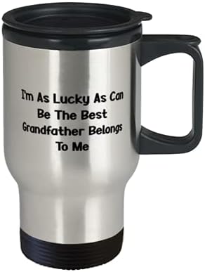 אני בר מזל שיכול להיות הסבא הטוב ביותר שייך לי ספל נסיעות, סבא סבא לטיולים ספל קפה, רעיון ייחודי לסבא