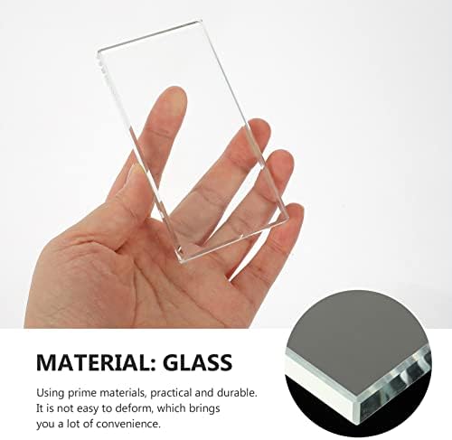 Sewacc Glass Guegeee 2 PCS זכוכית זכוכית עור סלאק יותר מברק גימור מקצועי כלי עור ציוד אמנות לעור לשריפת עור בלוק זכוכית עור